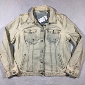 Chico's Jacket Womens 2 Large 12 Denim Jean Jacket Light Wash NEW $109